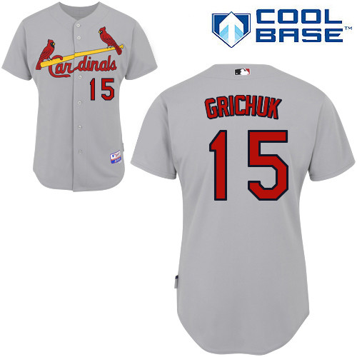 Randal Grichuk #15 MLB Jersey-St Louis Cardinals Men's Authentic Road Gray Cool Base Baseball Jersey